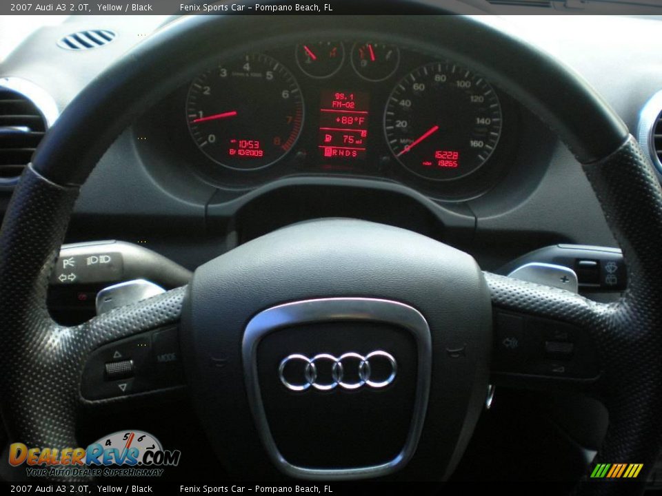 2007 Audi A3 2.0T Yellow / Black Photo #18