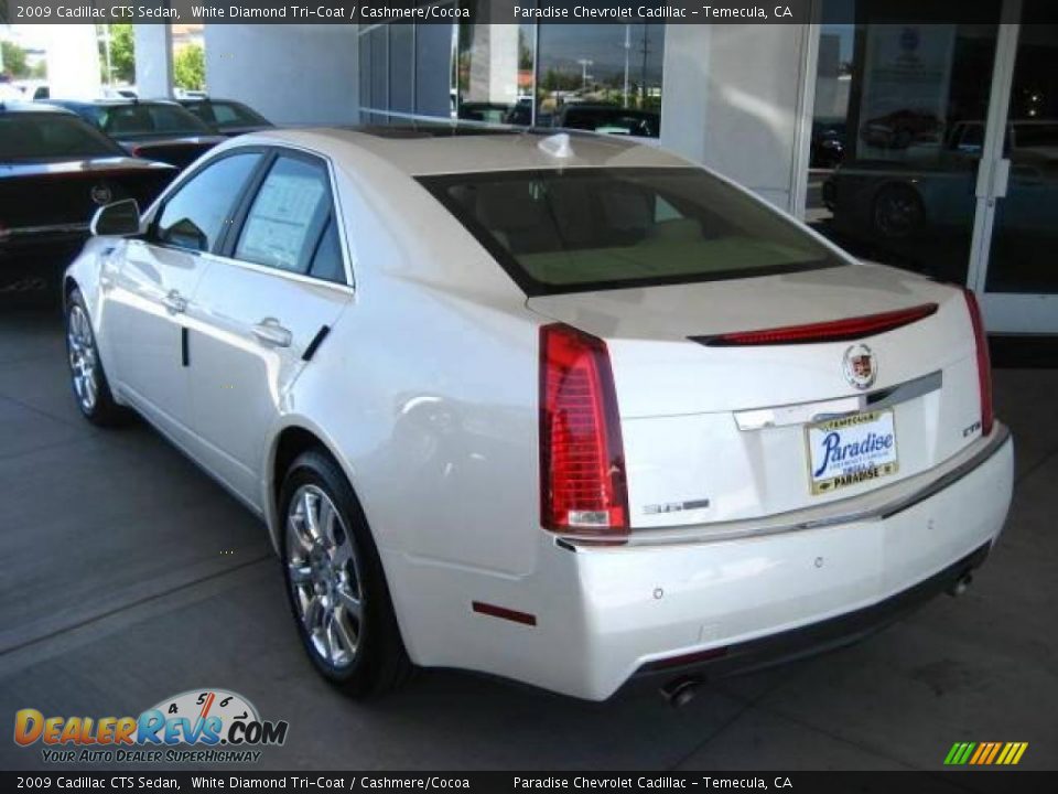 2009 Cadillac CTS Sedan White Diamond Tri-Coat / Cashmere/Cocoa Photo #2