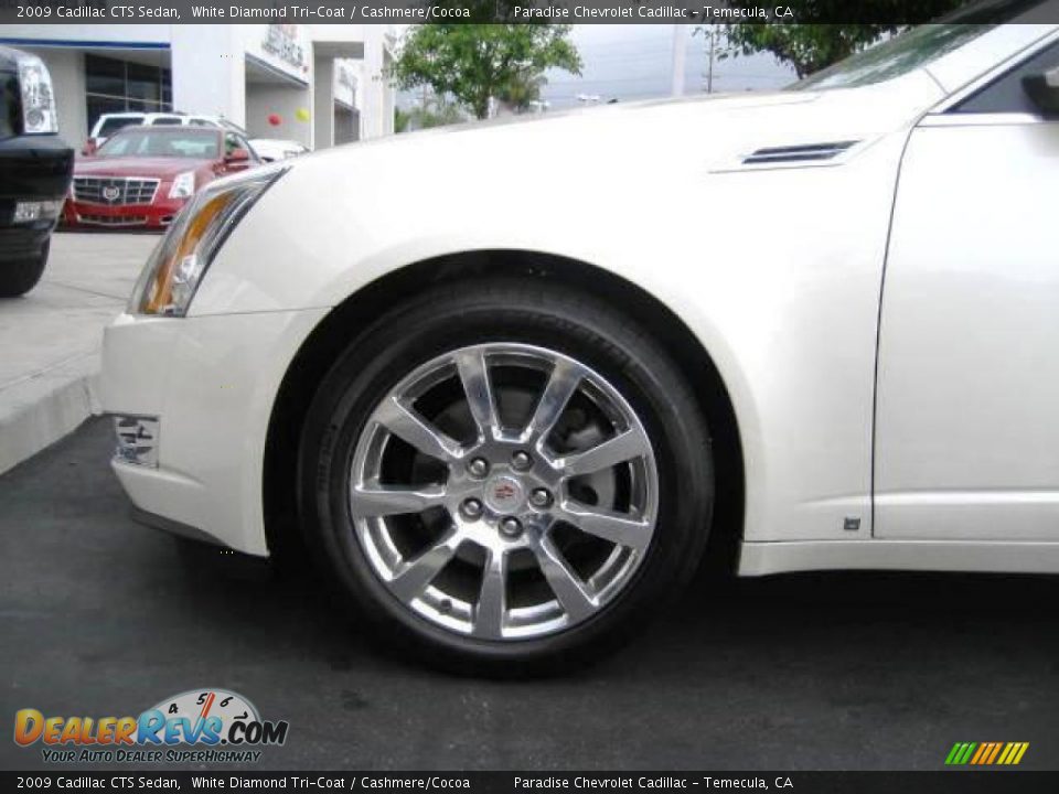 2009 Cadillac CTS Sedan White Diamond Tri-Coat / Cashmere/Cocoa Photo #5