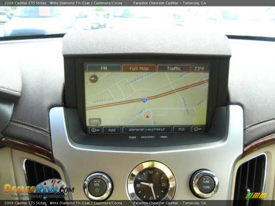 2009 Cadillac CTS Sedan White Diamond Tri-Coat / Cashmere/Cocoa Photo #7