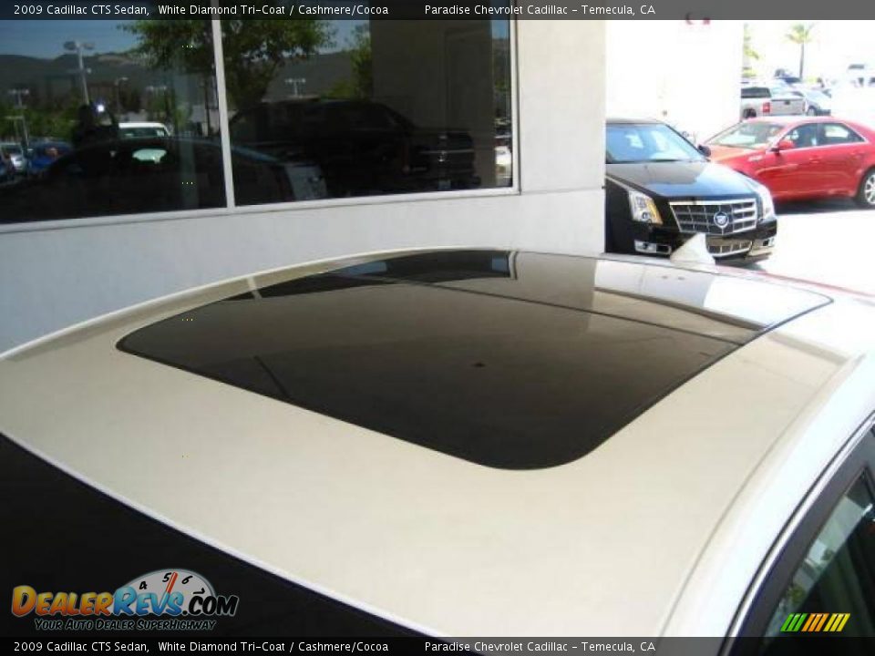 2009 Cadillac CTS Sedan White Diamond Tri-Coat / Cashmere/Cocoa Photo #8