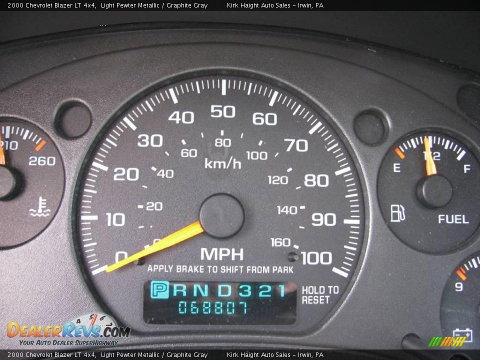 2000 Chevrolet Blazer LT 4x4 Light Pewter Metallic / Graphite Gray Photo #20