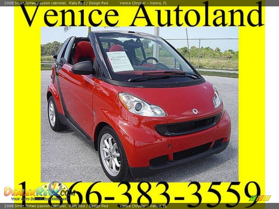 2008 Smart fortwo passion cabriolet Rally Red / Design Red Photo #1