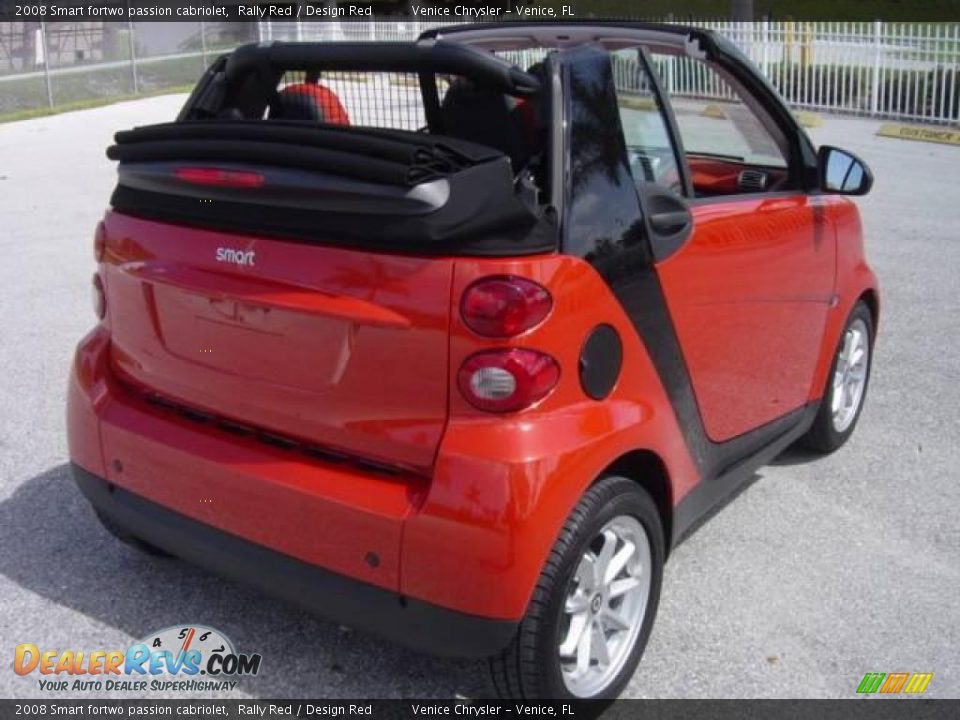 2008 Smart fortwo passion cabriolet Rally Red / Design Red Photo #4