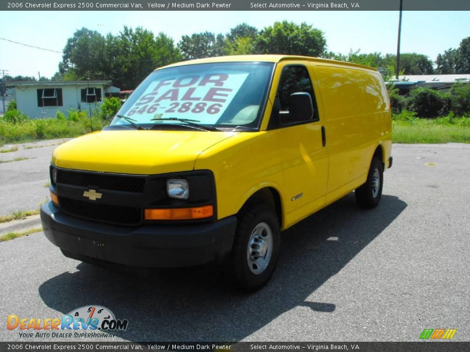2006 Chevrolet Express 2500 Commercial Van Yellow / Medium Dark Pewter Photo #1