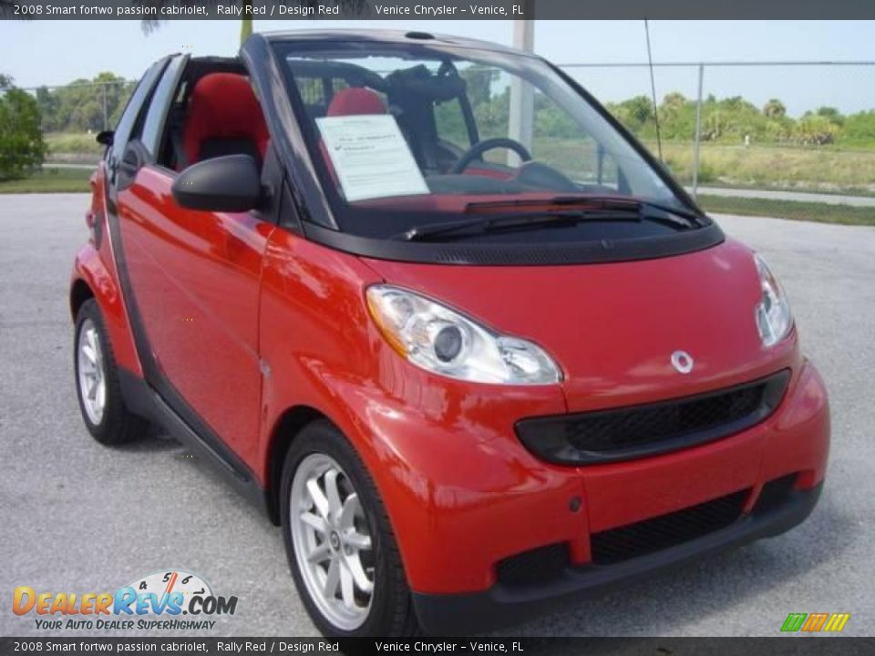 2008 Smart fortwo passion cabriolet Rally Red / Design Red Photo #31