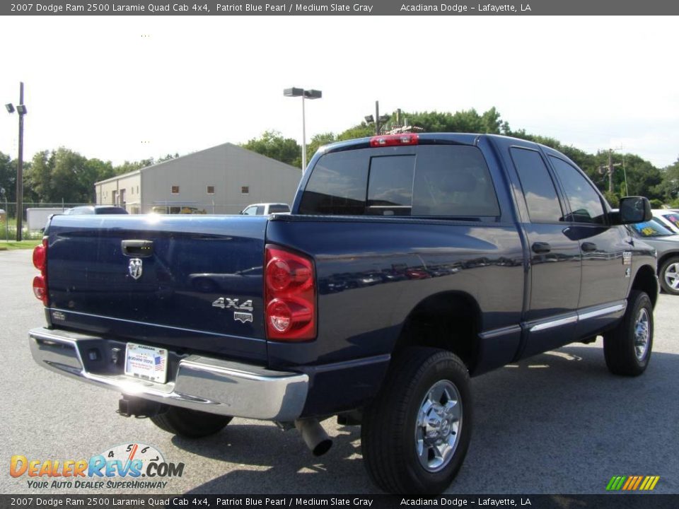 2007 Dodge Ram 2500 Laramie Quad Cab 4x4 Patriot Blue Pearl / Medium Slate Gray Photo #3