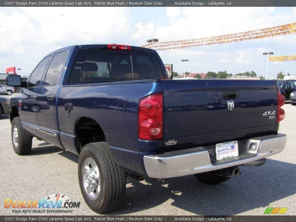 2007 Dodge Ram 2500 Laramie Quad Cab 4x4 Patriot Blue Pearl / Medium Slate Gray Photo #5