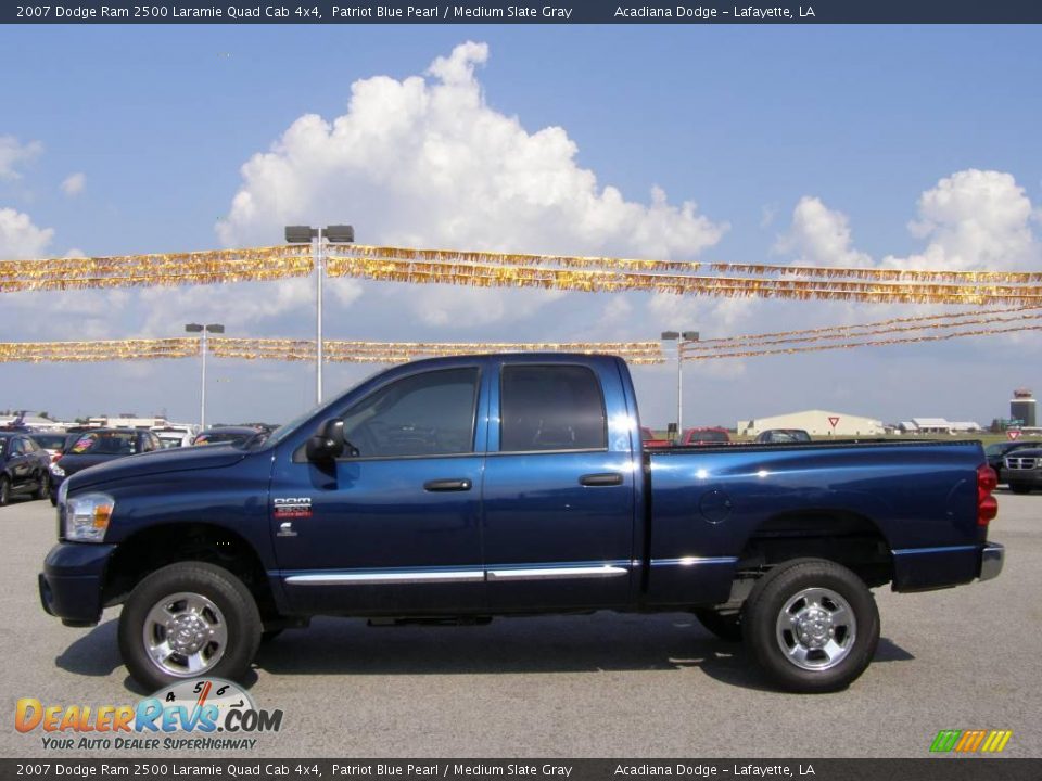 2007 Dodge Ram 2500 Laramie Quad Cab 4x4 Patriot Blue Pearl / Medium Slate Gray Photo #6