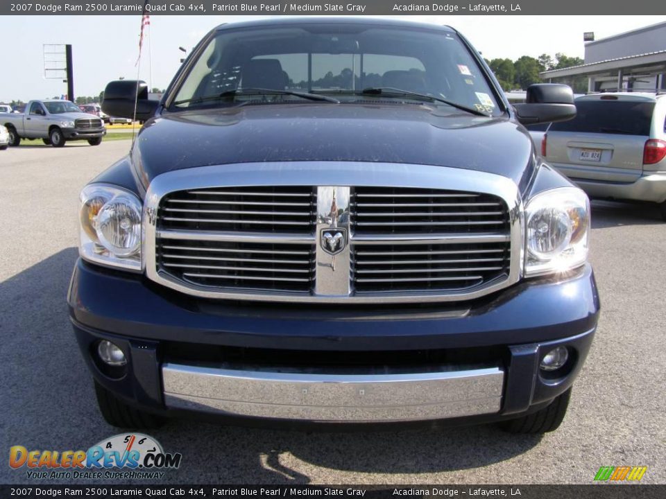 2007 Dodge Ram 2500 Laramie Quad Cab 4x4 Patriot Blue Pearl / Medium Slate Gray Photo #8