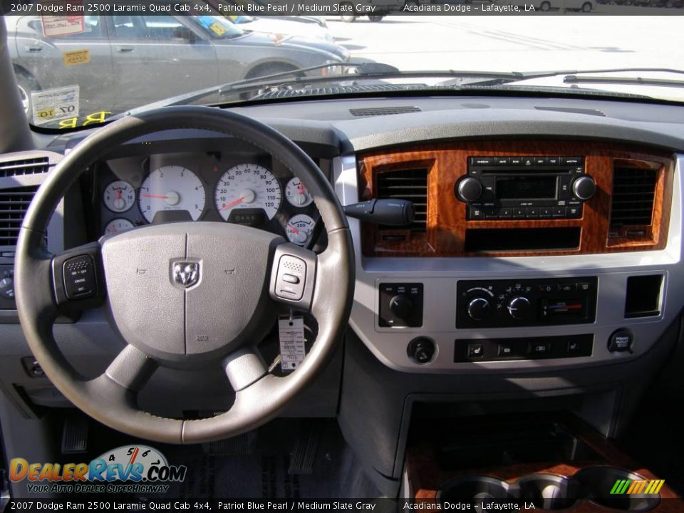 2007 Dodge Ram 2500 Laramie Quad Cab 4x4 Patriot Blue Pearl / Medium Slate Gray Photo #11
