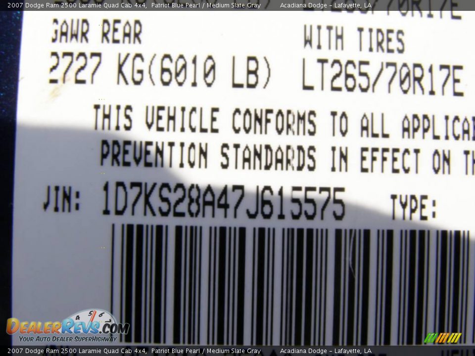 2007 Dodge Ram 2500 Laramie Quad Cab 4x4 Patriot Blue Pearl / Medium Slate Gray Photo #13
