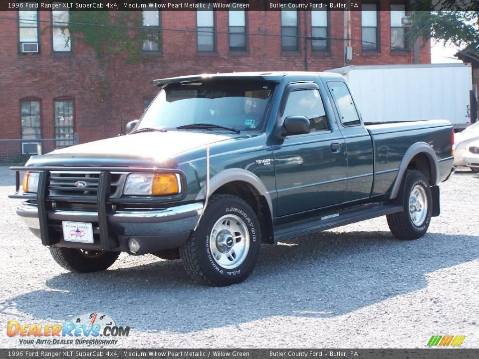 1996 Ford Ranger XLT SuperCab 4x4 Medium Willow Pearl Metallic / Willow Green Photo #1