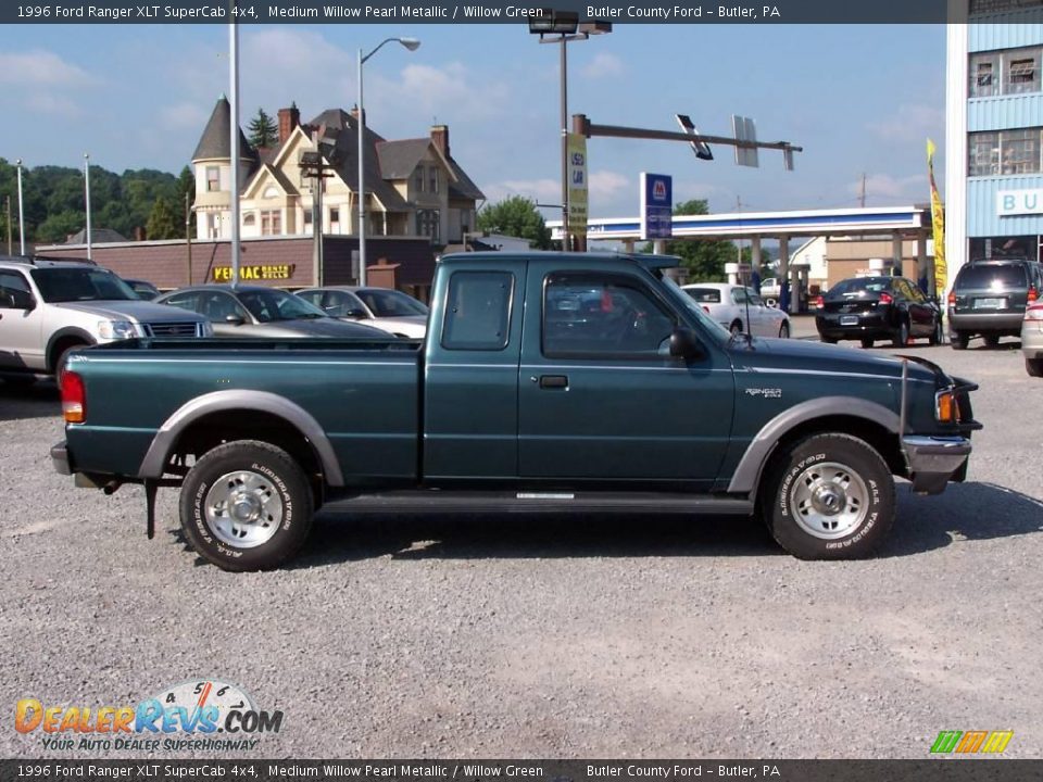 1996 Ford Ranger XLT SuperCab 4x4 Medium Willow Pearl Metallic / Willow Green Photo #3