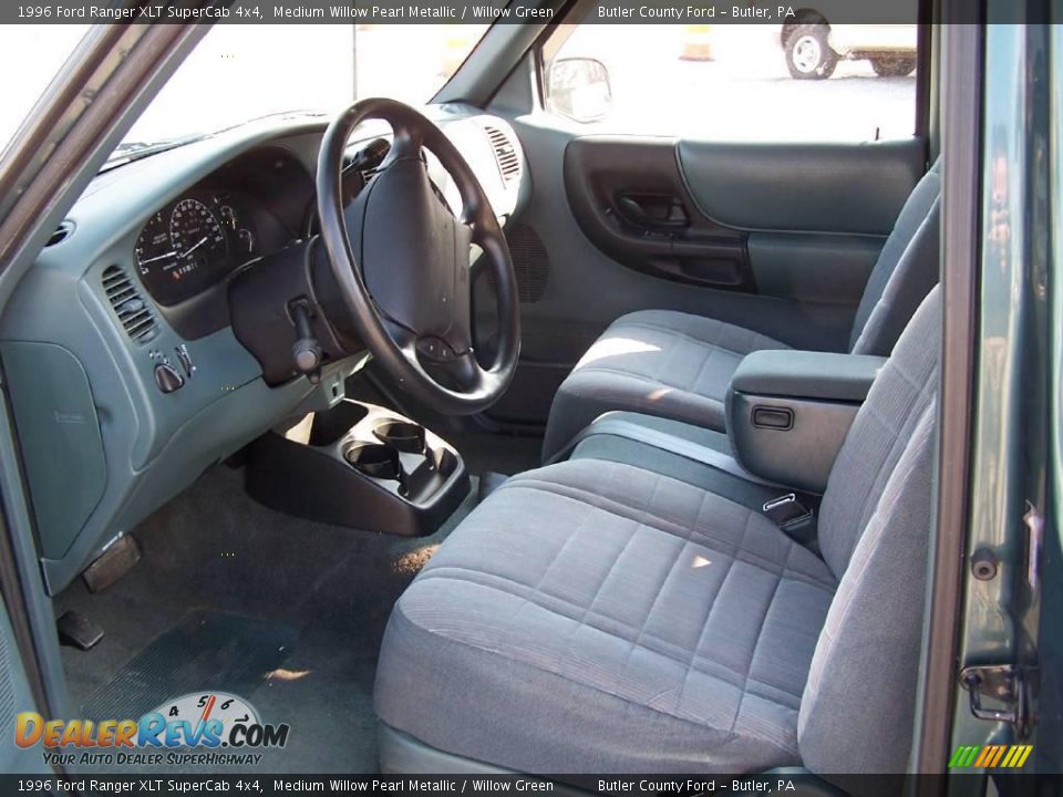 1996 Ford Ranger XLT SuperCab 4x4 Medium Willow Pearl Metallic / Willow Green Photo #5