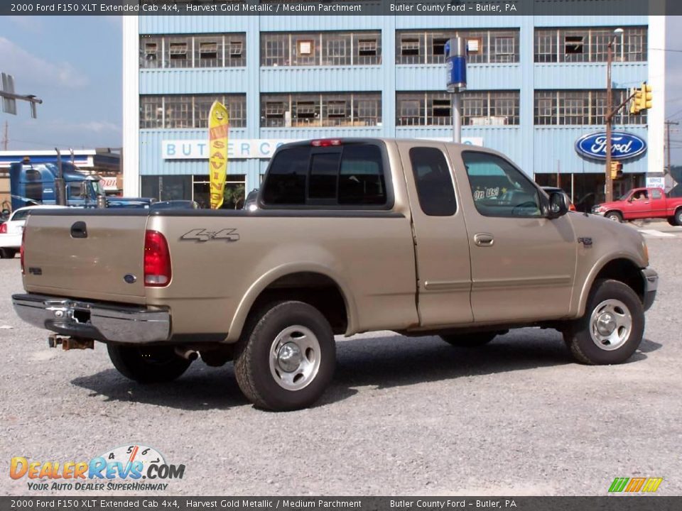 2000 Ford F150 XLT Extended Cab 4x4 Harvest Gold Metallic / Medium Parchment Photo #3