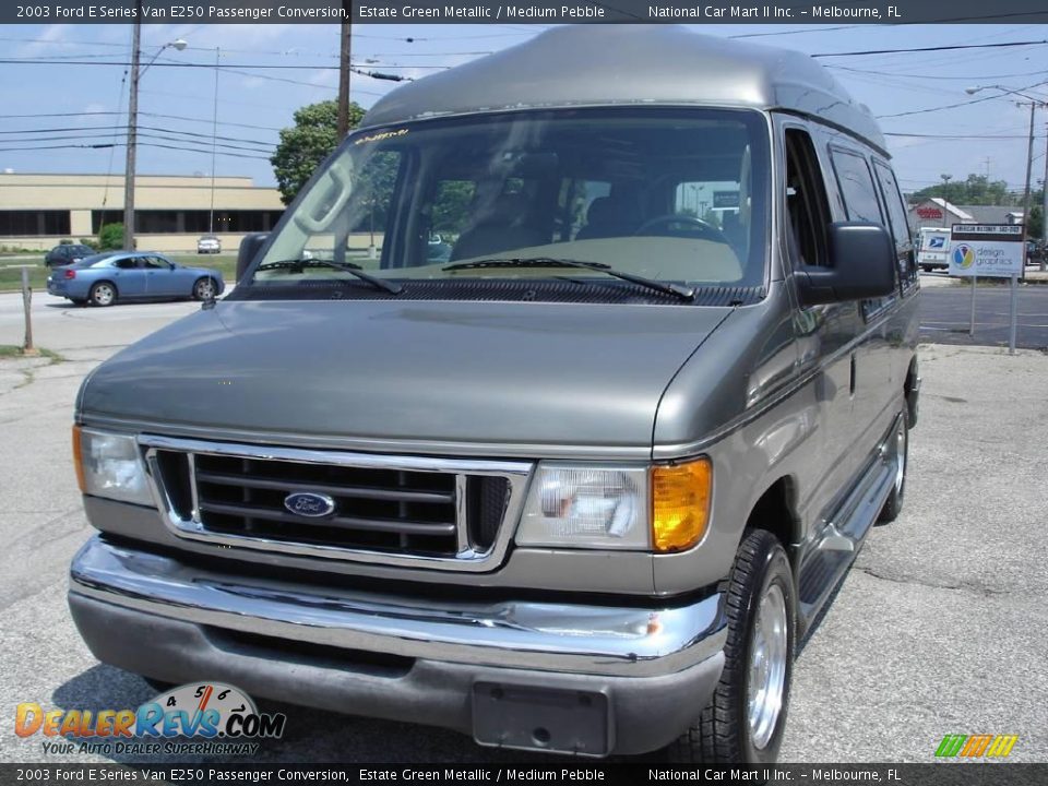 2003 Ford E Series Van E250 Passenger Conversion Estate Green Metallic / Medium Pebble Photo #2