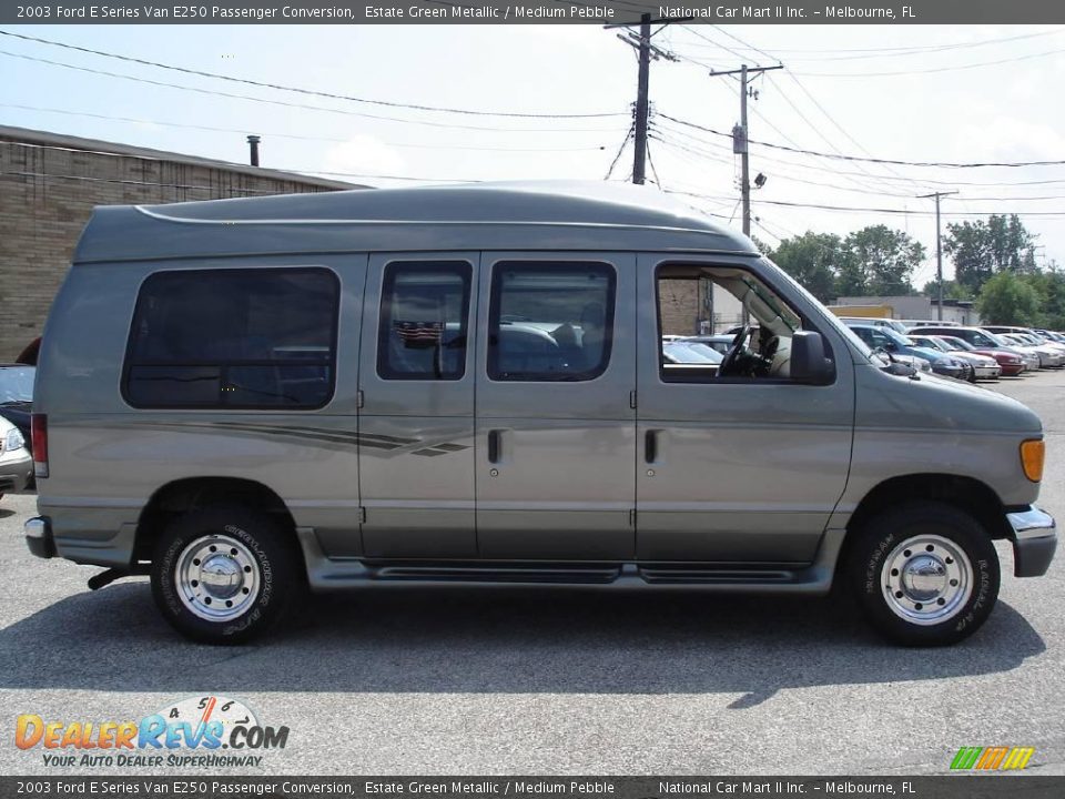 2003 Ford E Series Van E250 Passenger Conversion Estate Green Metallic / Medium Pebble Photo #5