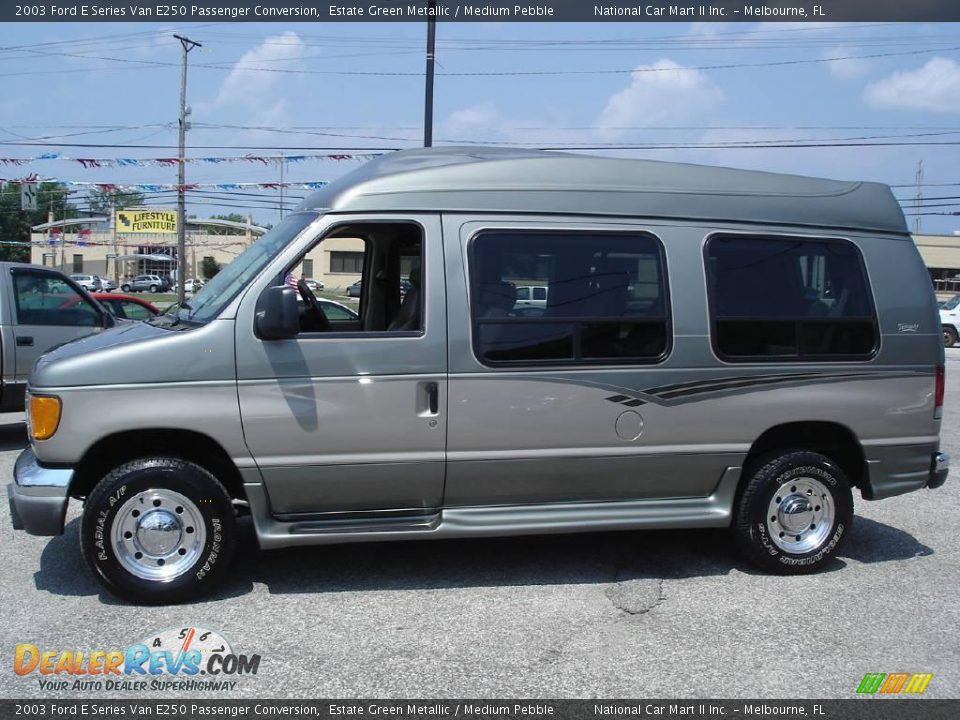 2003 Ford E Series Van E250 Passenger Conversion Estate Green Metallic / Medium Pebble Photo #9