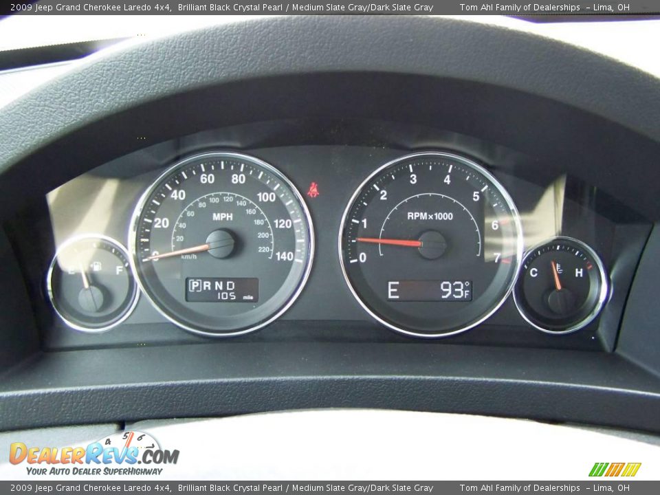 2009 Jeep Grand Cherokee Laredo 4x4 Brilliant Black Crystal Pearl / Medium Slate Gray/Dark Slate Gray Photo #17