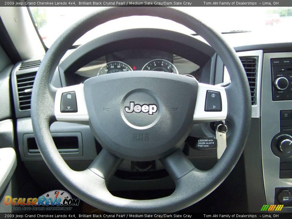 2009 Jeep Grand Cherokee Laredo 4x4 Brilliant Black Crystal Pearl / Medium Slate Gray/Dark Slate Gray Photo #18