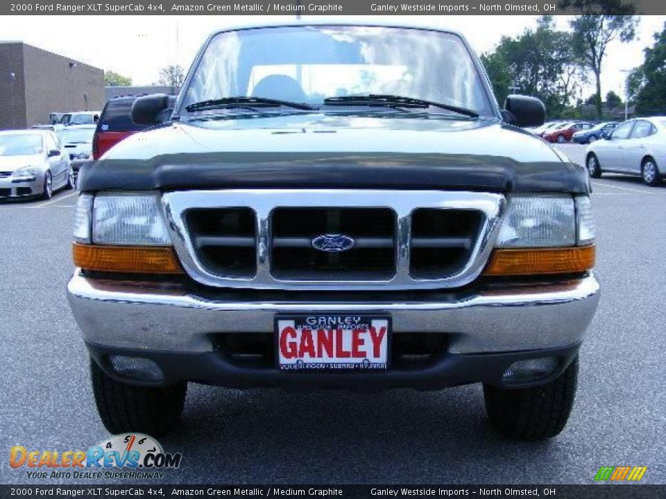 2000 Ford Ranger XLT SuperCab 4x4 Amazon Green Metallic / Medium Graphite Photo #8