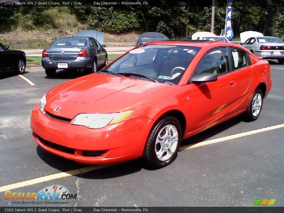 2003 Saturn ION 2 Quad Coupe Red / Gray Photo #1