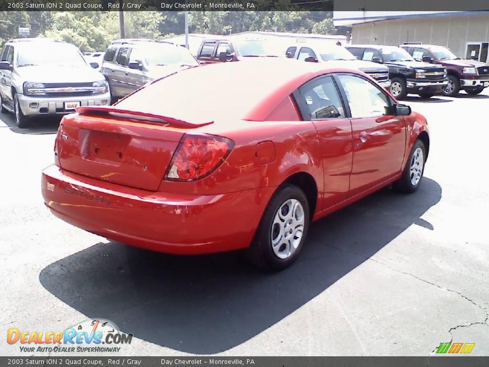 2003 Saturn ION 2 Quad Coupe Red / Gray Photo #3