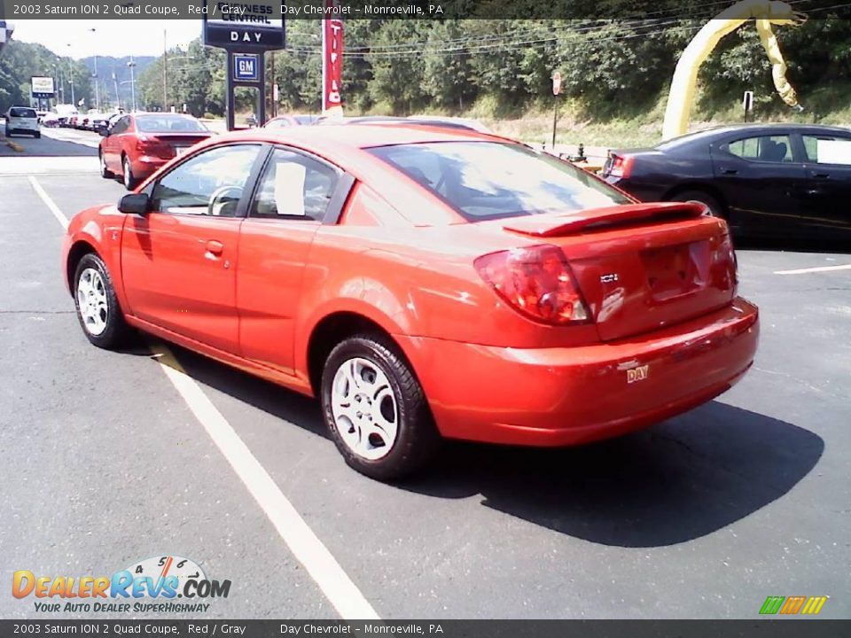 2003 Saturn ION 2 Quad Coupe Red / Gray Photo #4