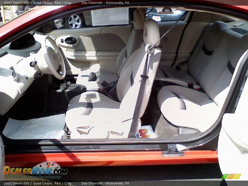 2003 Saturn ION 2 Quad Coupe Red / Gray Photo #5