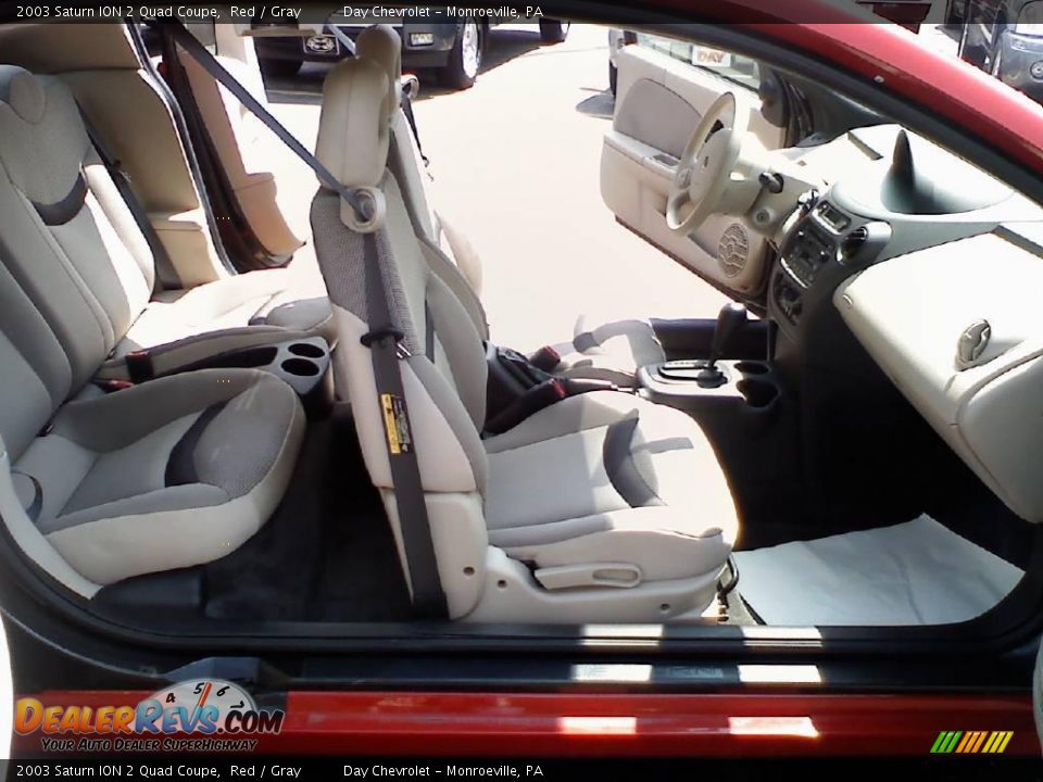 2003 Saturn ION 2 Quad Coupe Red / Gray Photo #6