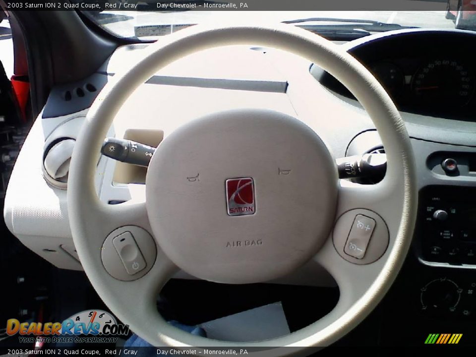 2003 Saturn ION 2 Quad Coupe Red / Gray Photo #13