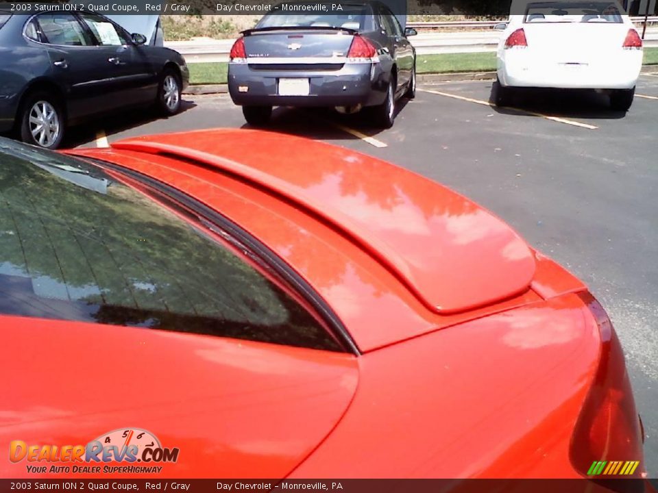 2003 Saturn ION 2 Quad Coupe Red / Gray Photo #14