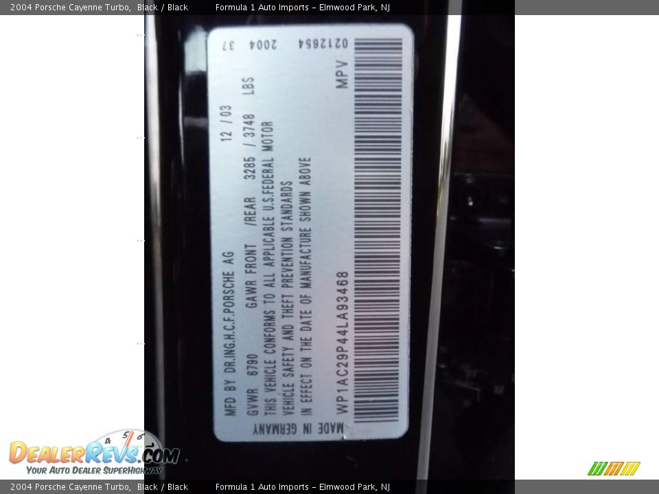 2004 Porsche Cayenne Turbo Black / Black Photo #33