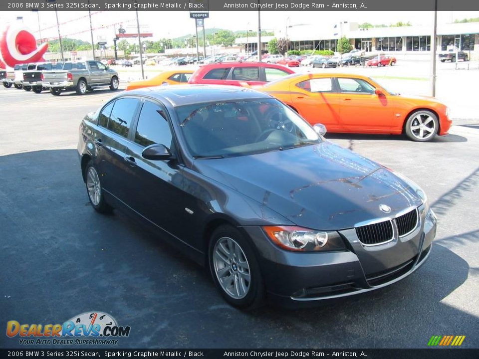 2006 BMW 3 Series 325i Sedan Sparkling Graphite Metallic / Black Photo #2