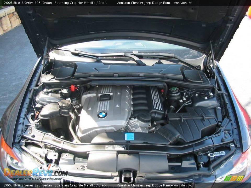2006 BMW 3 Series 325i Sedan Sparkling Graphite Metallic / Black Photo #12