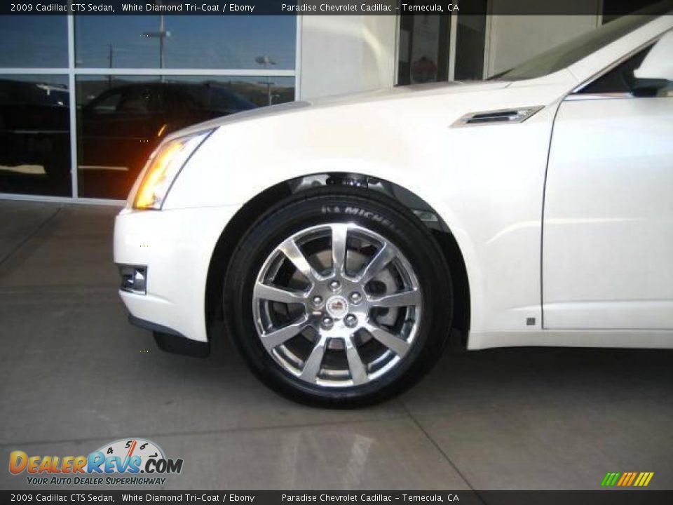 2009 Cadillac CTS Sedan White Diamond Tri-Coat / Ebony Photo #3
