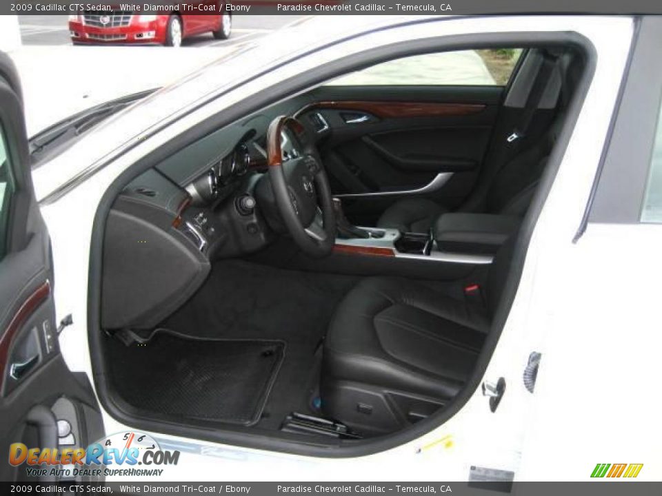 2009 Cadillac CTS Sedan White Diamond Tri-Coat / Ebony Photo #4