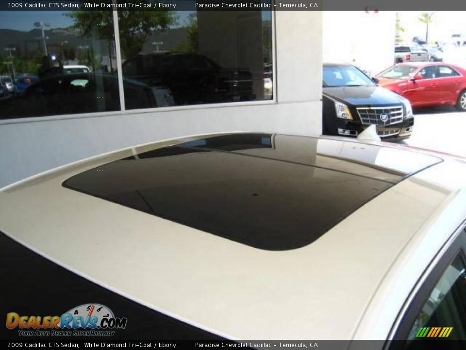 2009 Cadillac CTS Sedan White Diamond Tri-Coat / Ebony Photo #6