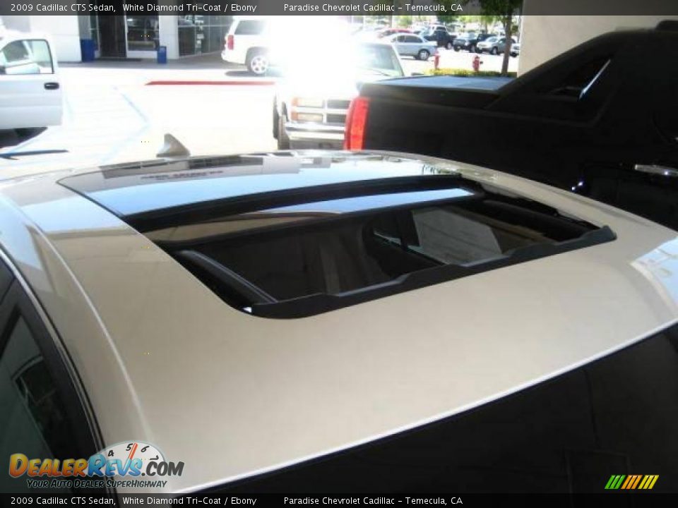 2009 Cadillac CTS Sedan White Diamond Tri-Coat / Ebony Photo #7