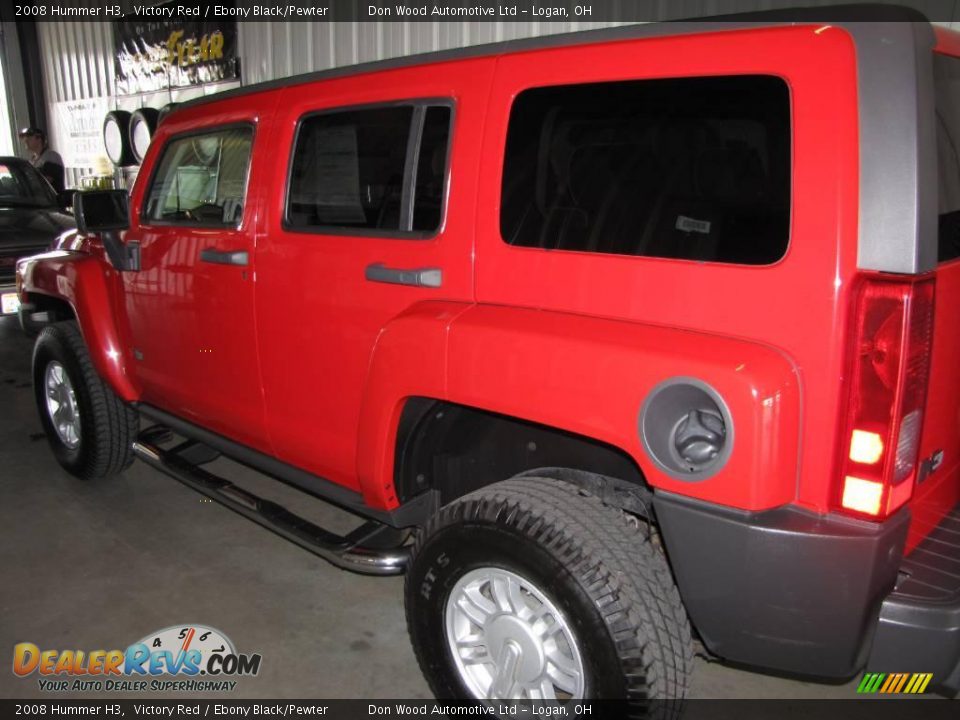 2008 Hummer H3 Victory Red / Ebony Black/Pewter Photo #5