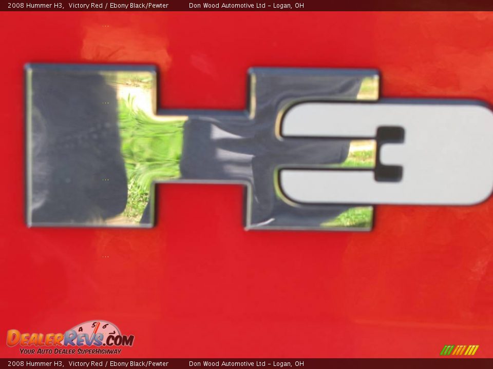 2008 Hummer H3 Victory Red / Ebony Black/Pewter Photo #9