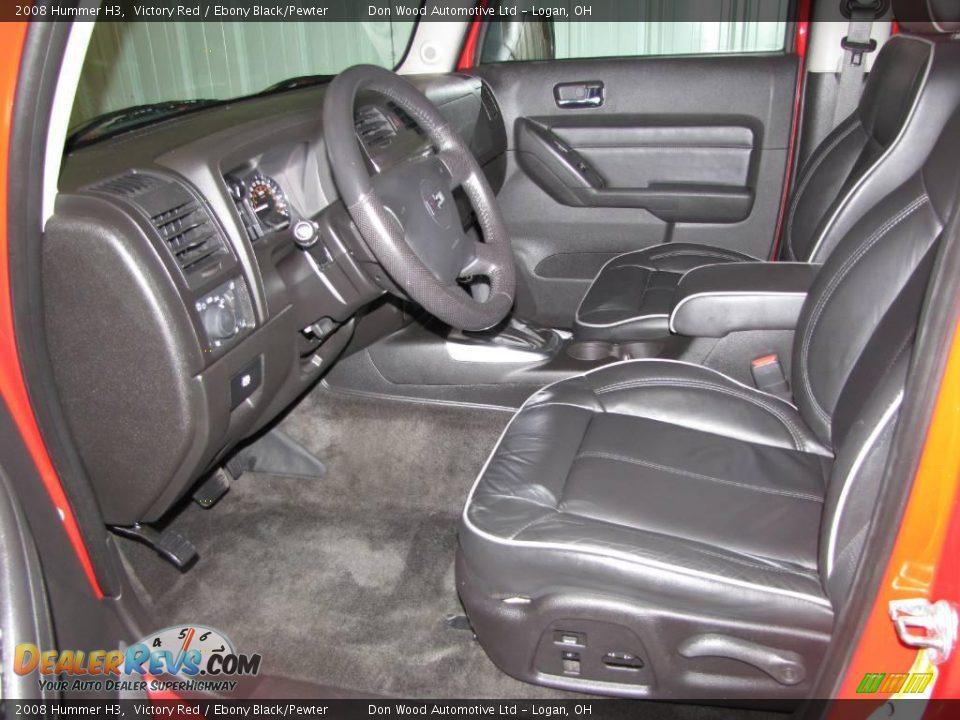 2008 Hummer H3 Victory Red / Ebony Black/Pewter Photo #12