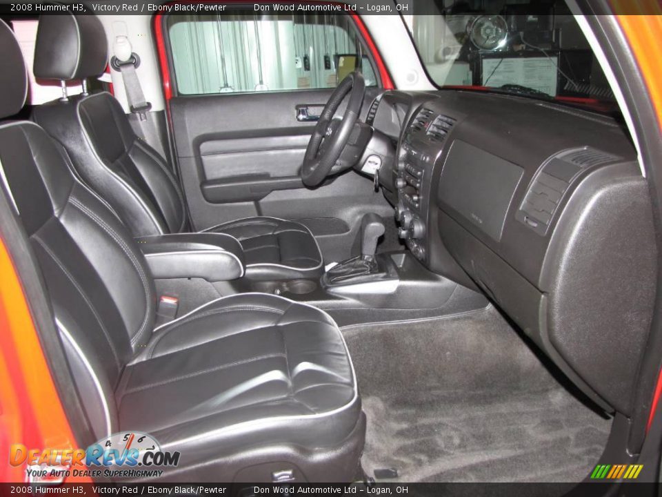 2008 Hummer H3 Victory Red / Ebony Black/Pewter Photo #13