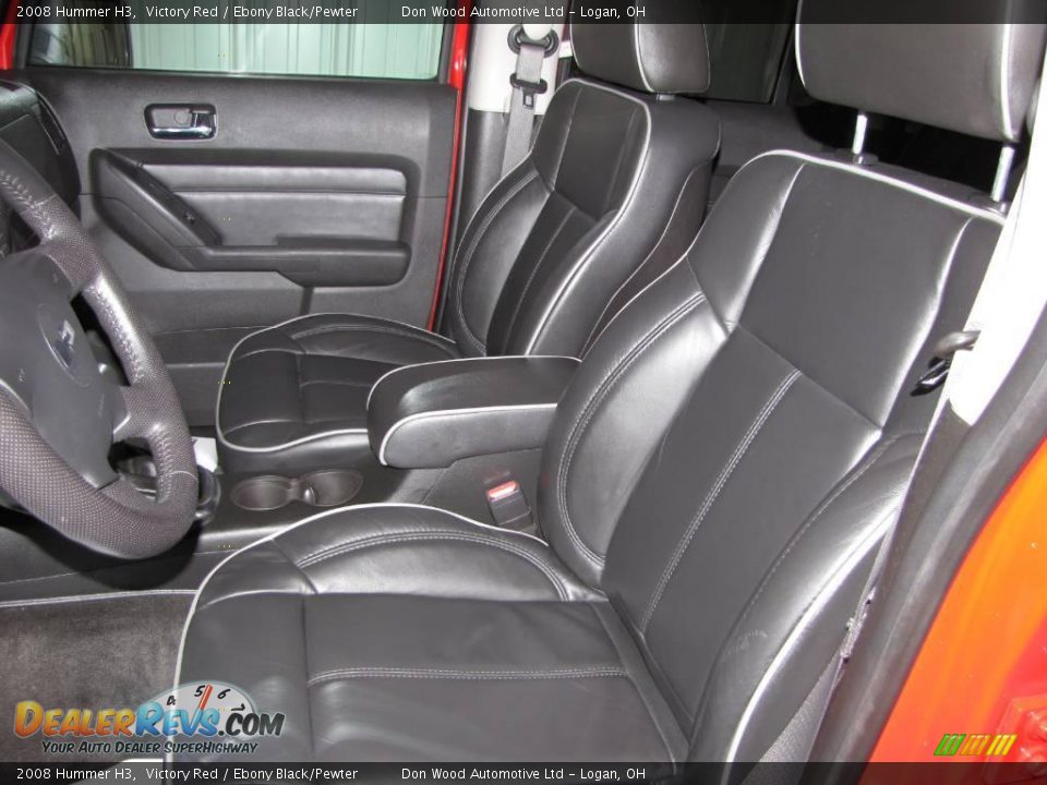 2008 Hummer H3 Victory Red / Ebony Black/Pewter Photo #14