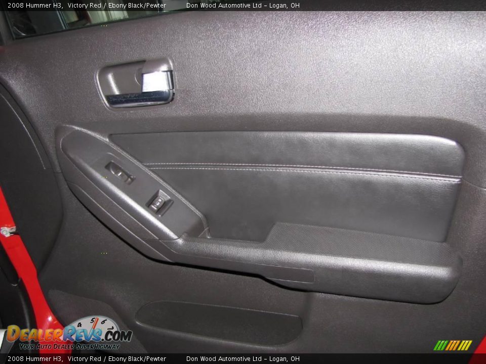 2008 Hummer H3 Victory Red / Ebony Black/Pewter Photo #16