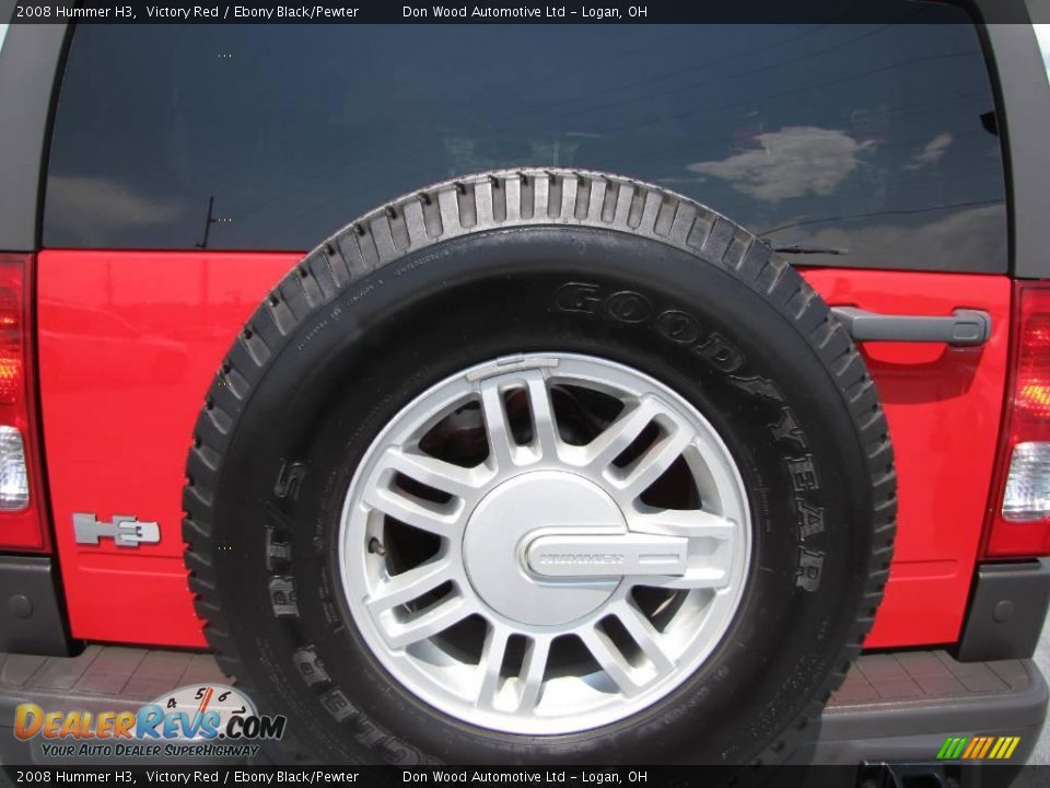 2008 Hummer H3 Victory Red / Ebony Black/Pewter Photo #18