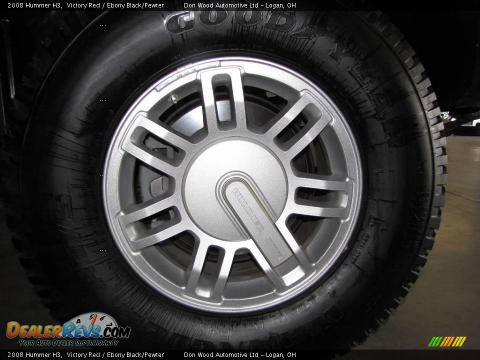2008 Hummer H3 Victory Red / Ebony Black/Pewter Photo #19