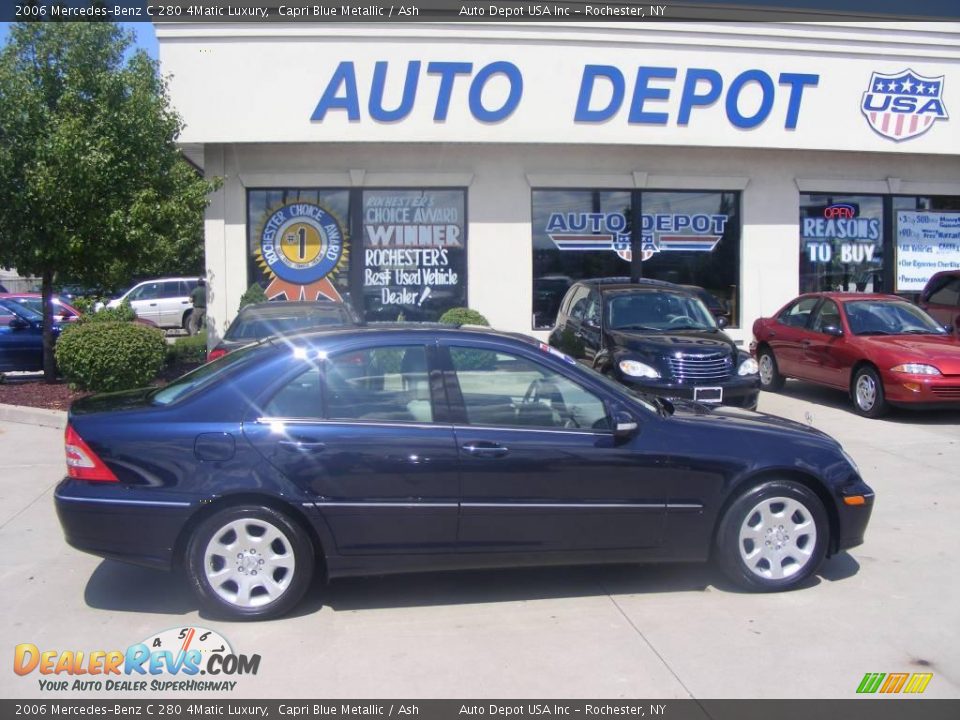 2006 Mercedes-Benz C 280 4Matic Luxury Capri Blue Metallic / Ash Photo #1