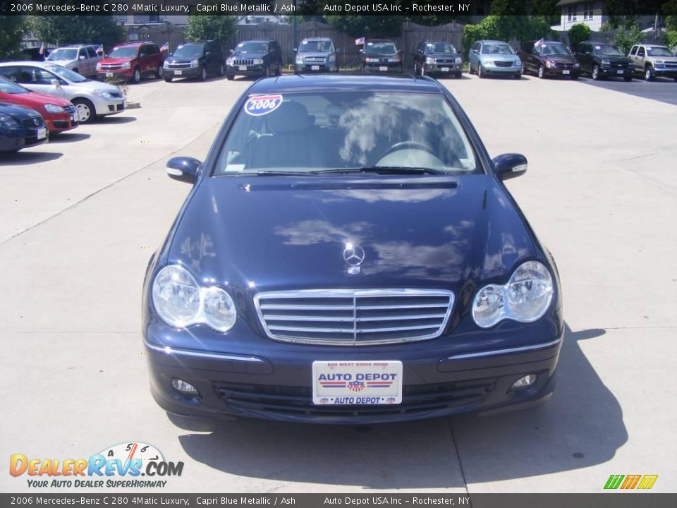 2006 Mercedes-Benz C 280 4Matic Luxury Capri Blue Metallic / Ash Photo #3